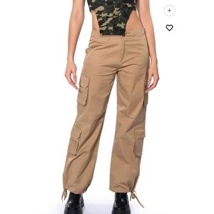 Beige Cargo Pants